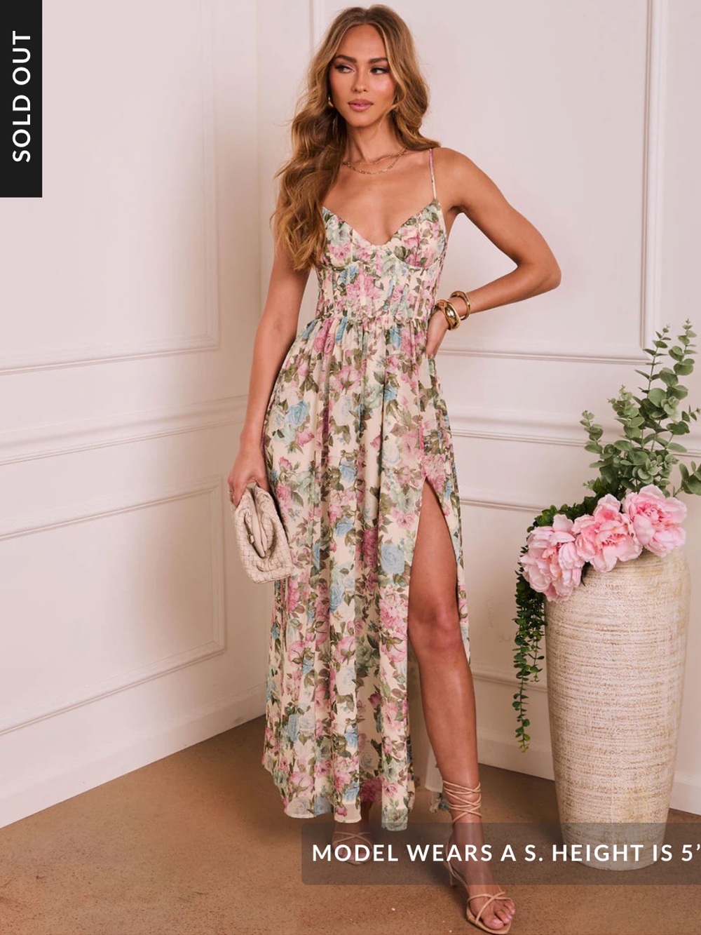 VICI Morning Harmony Floral Maxi Dress Corset Dress